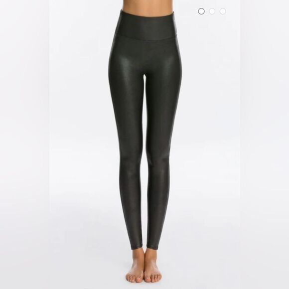 Spanx Faux Leather High-Waisted Legging Black Size Small - Picture 1 of 12